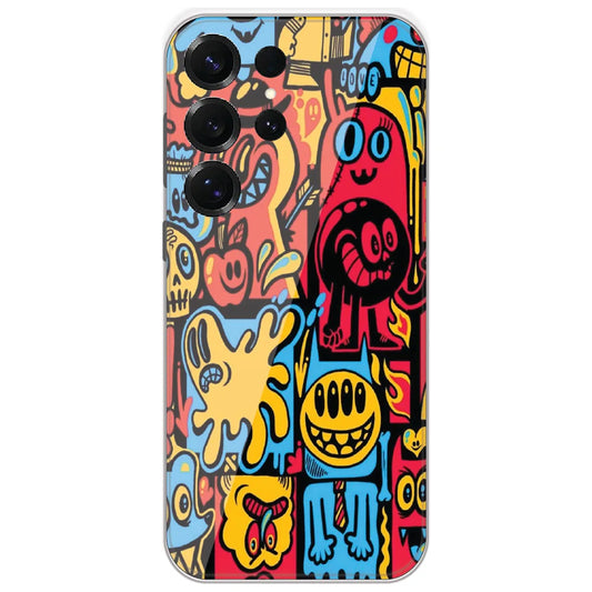 Doodle Monster Party - Printed Silicone Case for Samsung Galaxy S25 Ultra
