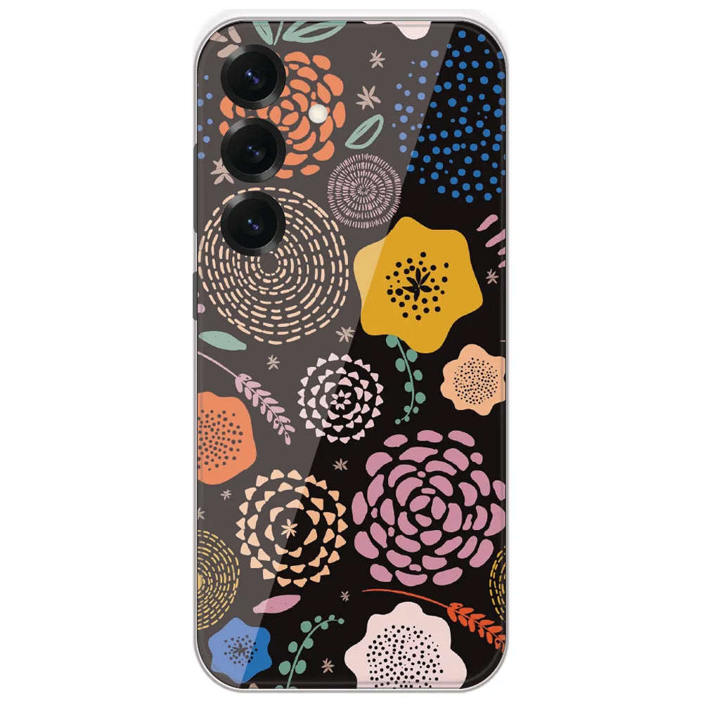 Dotted Folk Florals - Printed Silicone Case for Samsung Galaxy S25