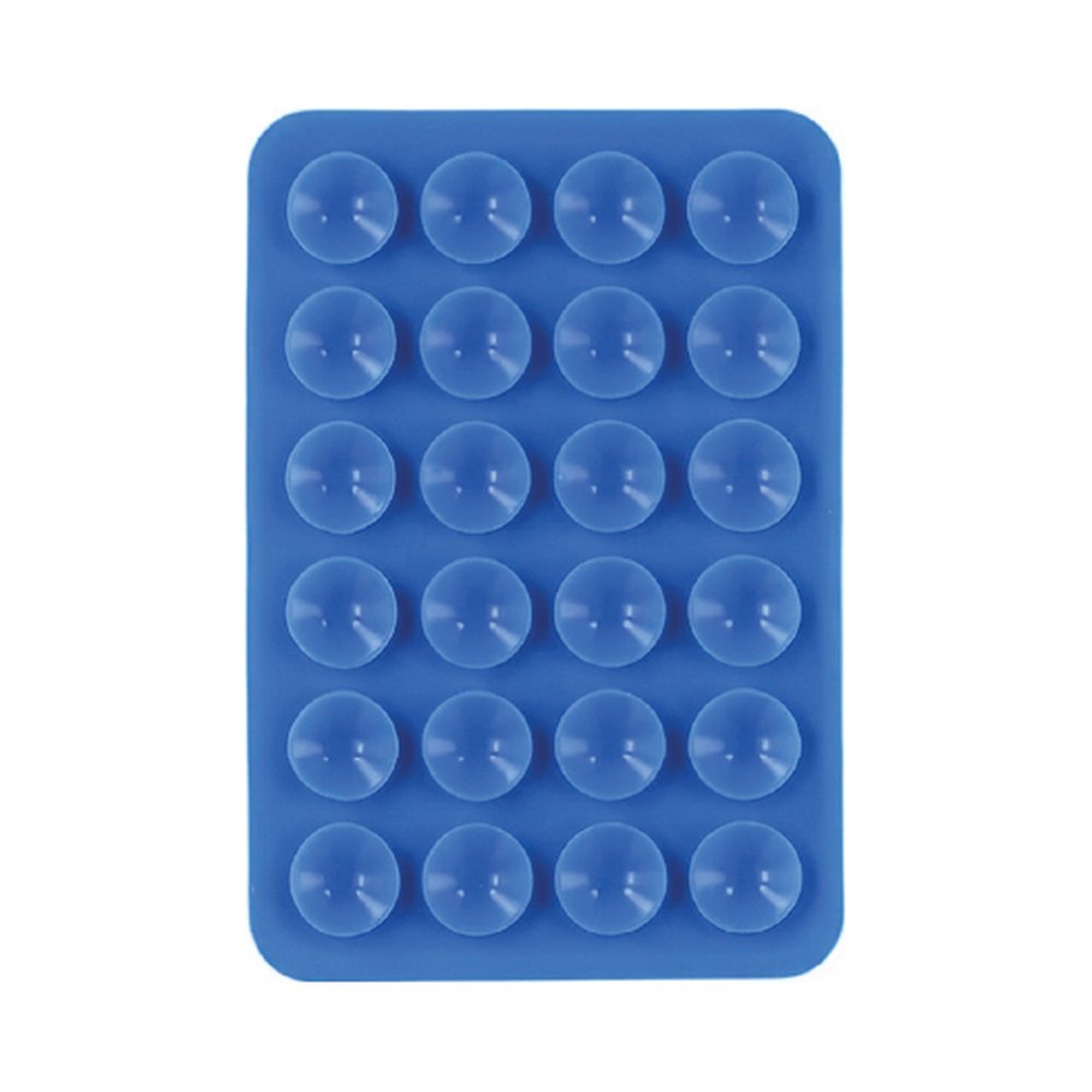 Double-sided silicone suction phone holder - Blue