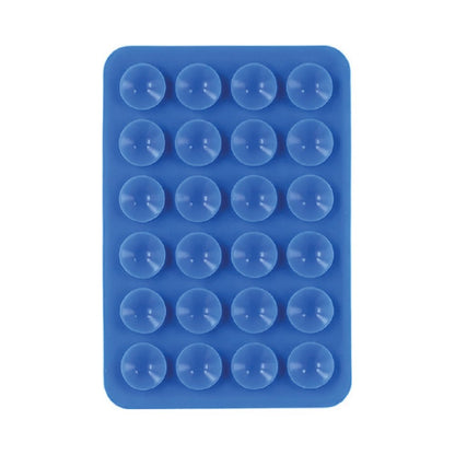 Double-sided silicone suction phone holder - Blue