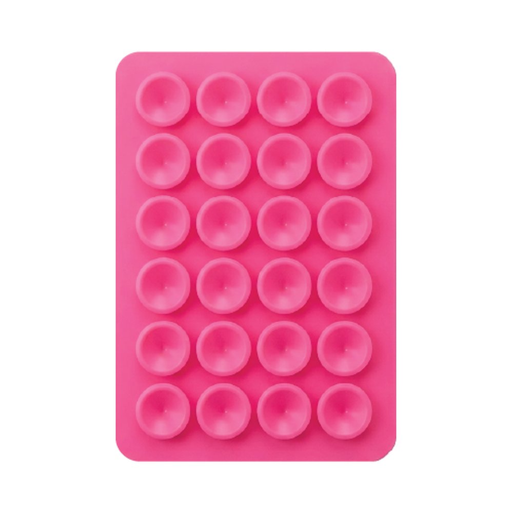 Double-sided silicone suction phone holder - Hot Pink
