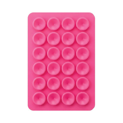Double-sided silicone suction phone holder - Hot Pink