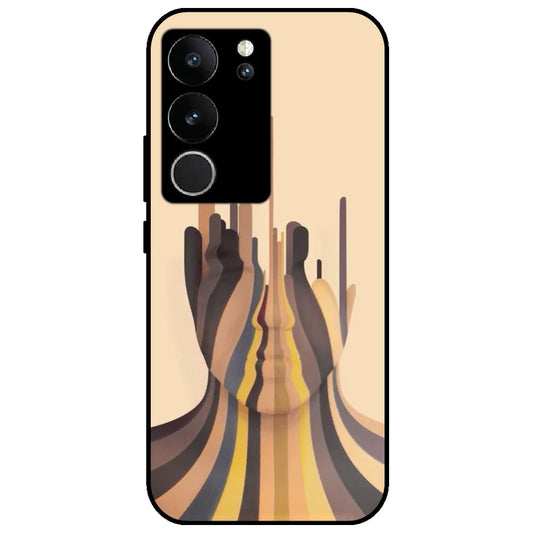 Drained - Glossy Metal Silicone Case for Vivo V29 5G