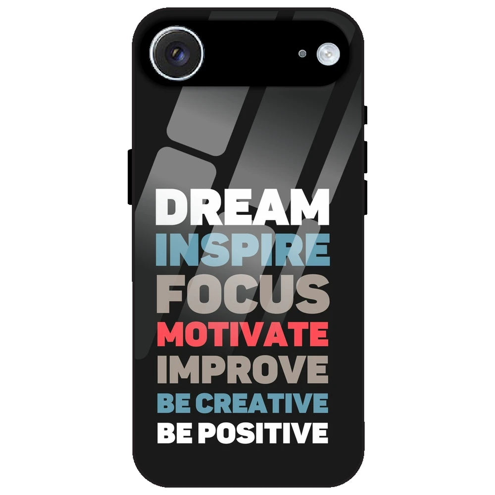Dream Inspire Focus Typography - Glass Case for Apple iPhone Air