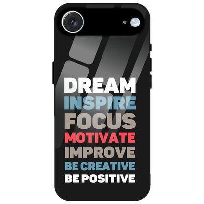 Dream Inspire Focus Typography - Glass Case for Apple iPhone Air