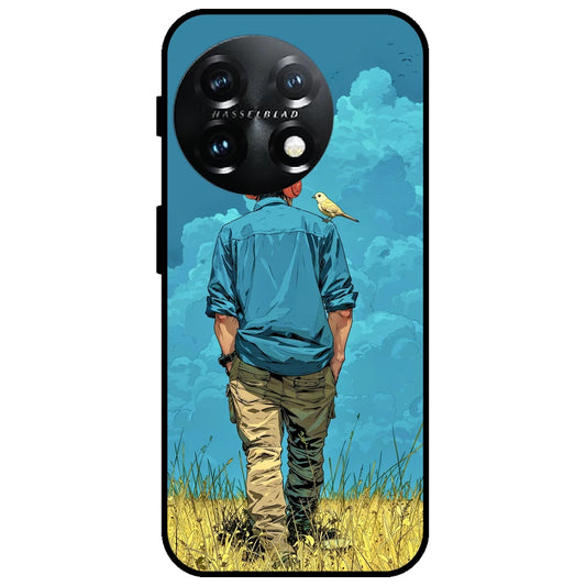Dreamer In Blue Clouds - Glossy Metal Silicone Case for OnePlus 11