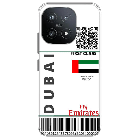 Dubai Ticket - Clear Printed Silicone Case for iQOO 15