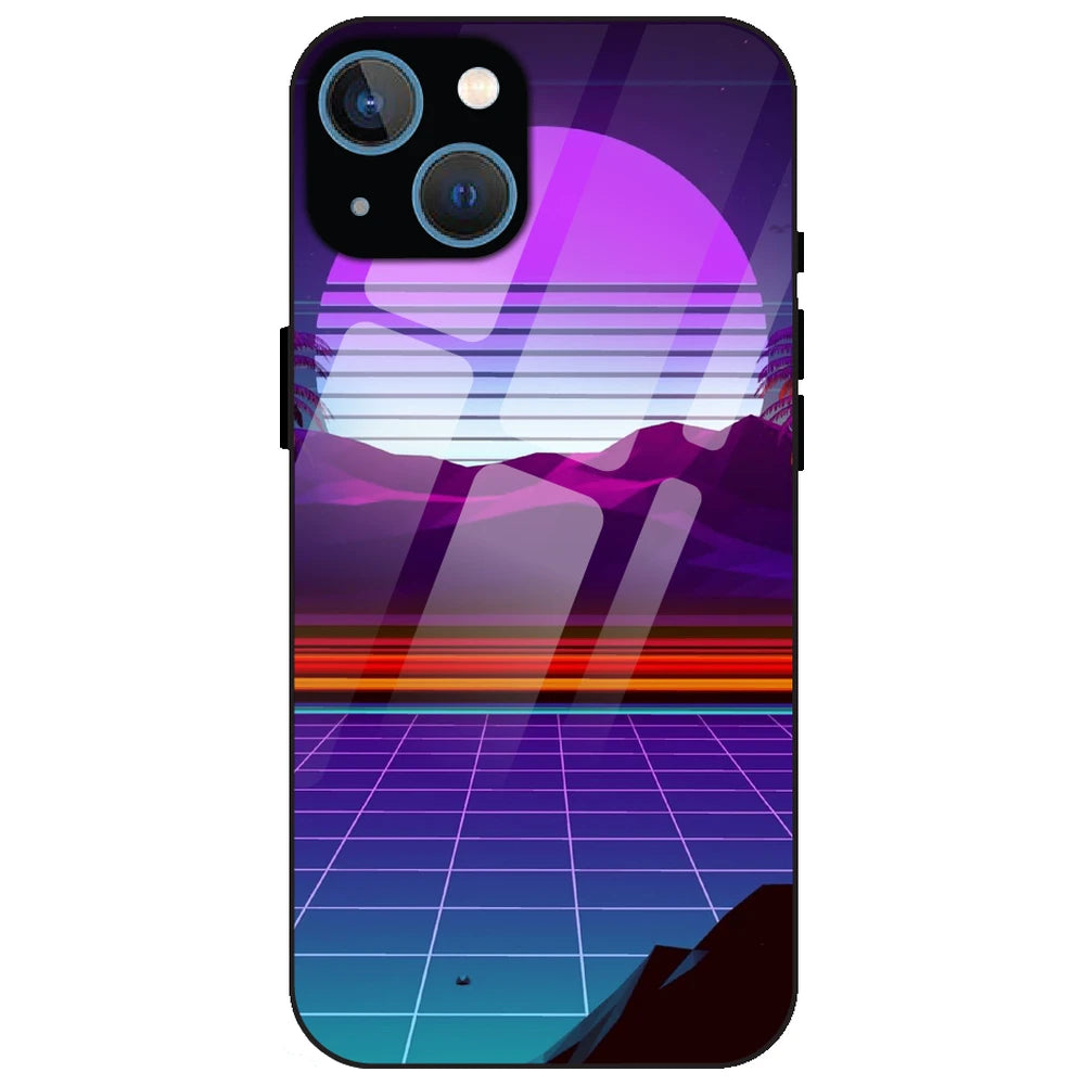 Electrofloor Synthwave - Glass Case for Apple iPhone 13 Mini