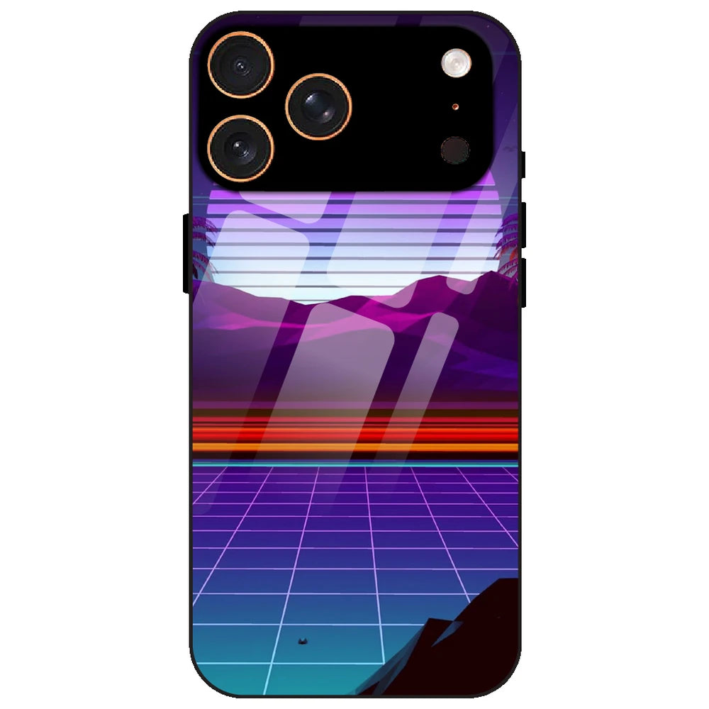 Electrofloor Synthwave - Glass Case for Apple iPhone 17 Pro
