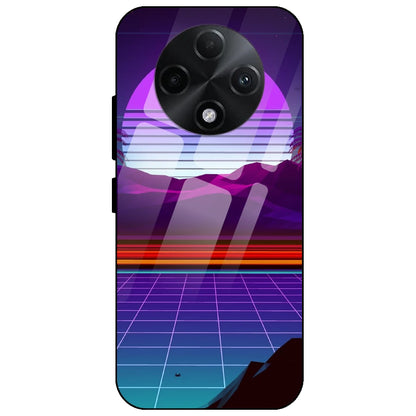 Electrofloor Synthwave - Glass Case for Oppo F27 Pro