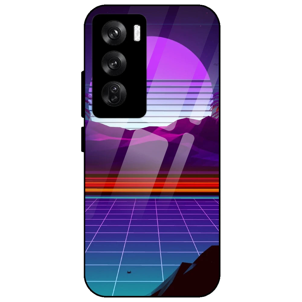 Electrofloor Synthwave - Glass Case for Oppo Reno 12