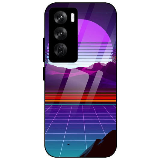 Electrofloor Synthwave - Glass Case for Oppo Reno 12 Pro