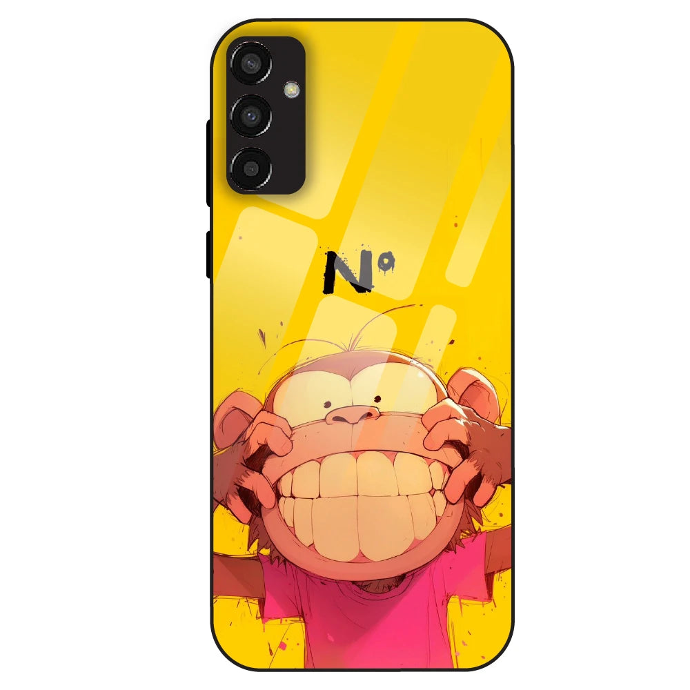 Grinning Monkey - Glass Case For Samsung Galaxy F13