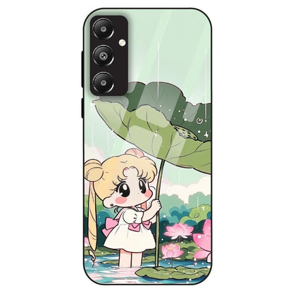 Lotus Girl Aesthetic - Glass Case For Samsung Galaxy F14