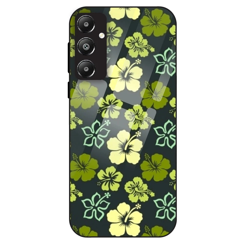 Green Hibiscus - Glass Case For Samsung Galaxy F14