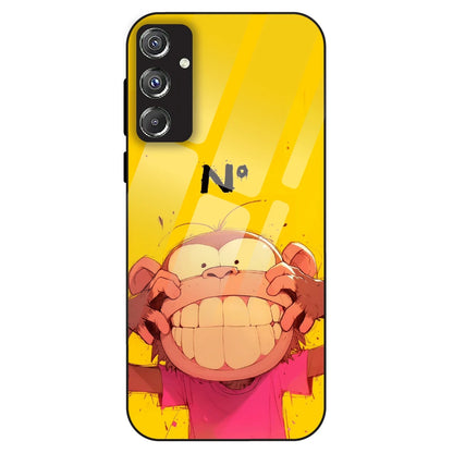 Grinning Monkey - Glass Case For Samsung Galaxy F34