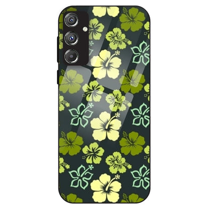 Green Hibiscus - Glass Case For Samsung Galaxy F34