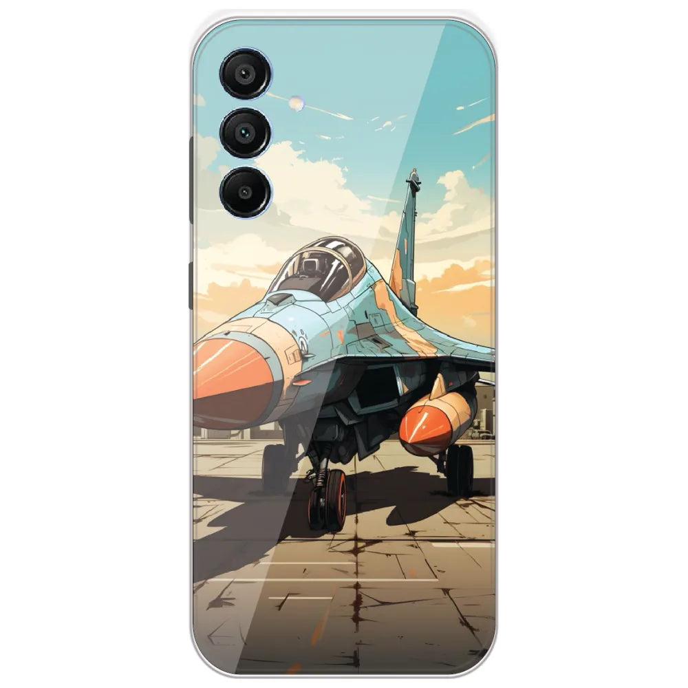 Fighter Jet Runway - Printed Silicone Case for Samsung Galaxy A15