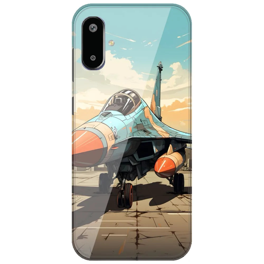 Fighter Jet Runway - Printed Silicone Case for Samsung Galaxy F06