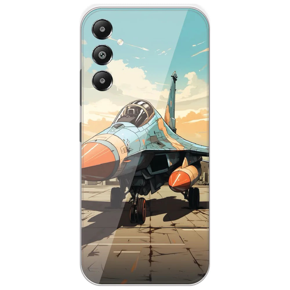 Fighter Jet Runway - Printed Silicone Case for Samsung Galaxy F14 5G