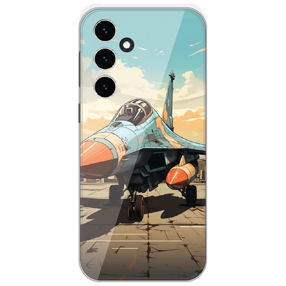 Fighter Jet Runway - Printed Silicone Case for Samsung Galaxy S23 FE 5G