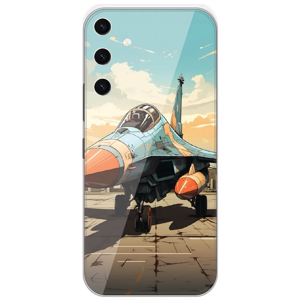 Fighter Jet Runway - Printed Silicone Case for Samsung Galaxy S23 Plus 5G