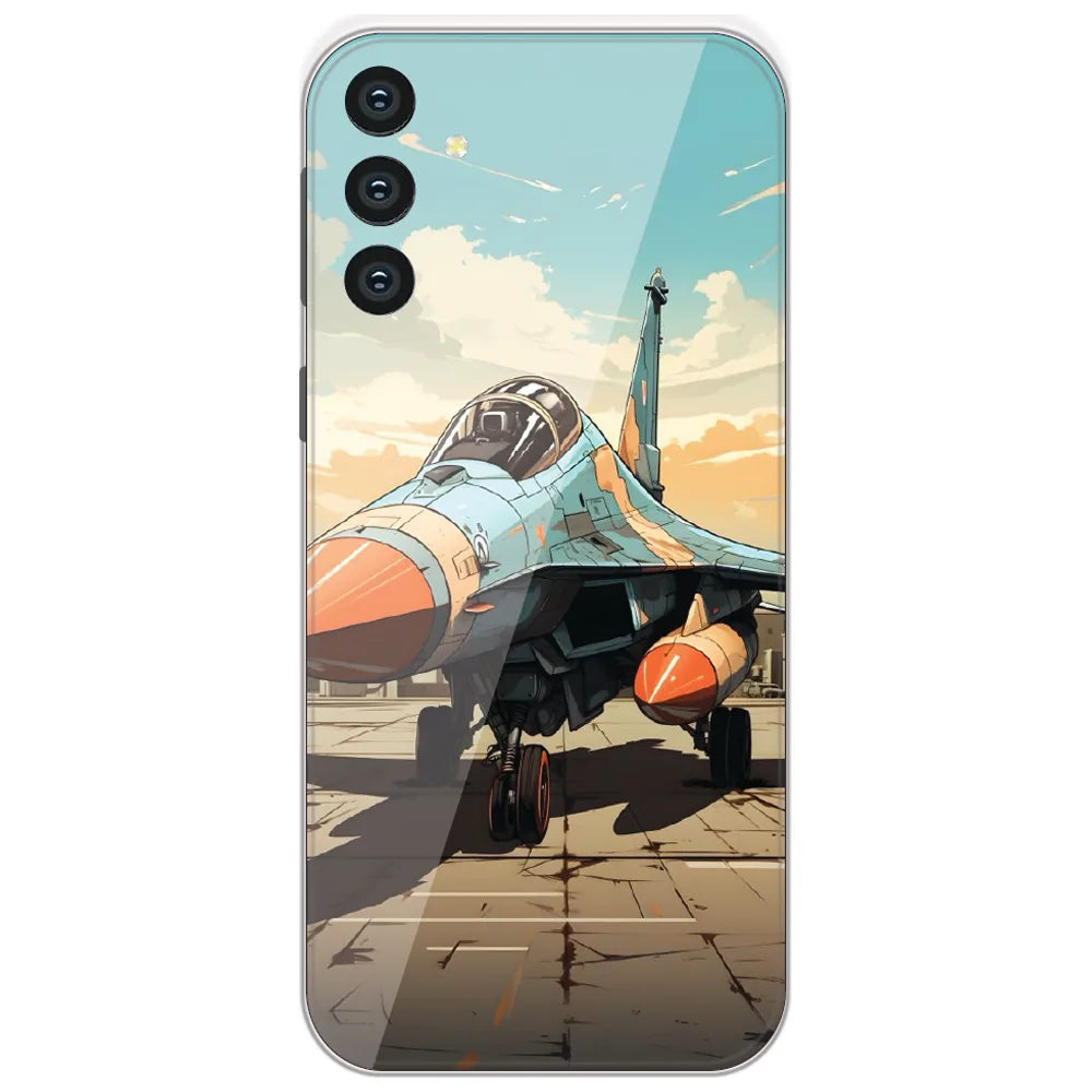 Fighter Jet Runway - Printed Silicone Case for Samsung Galaxy S24