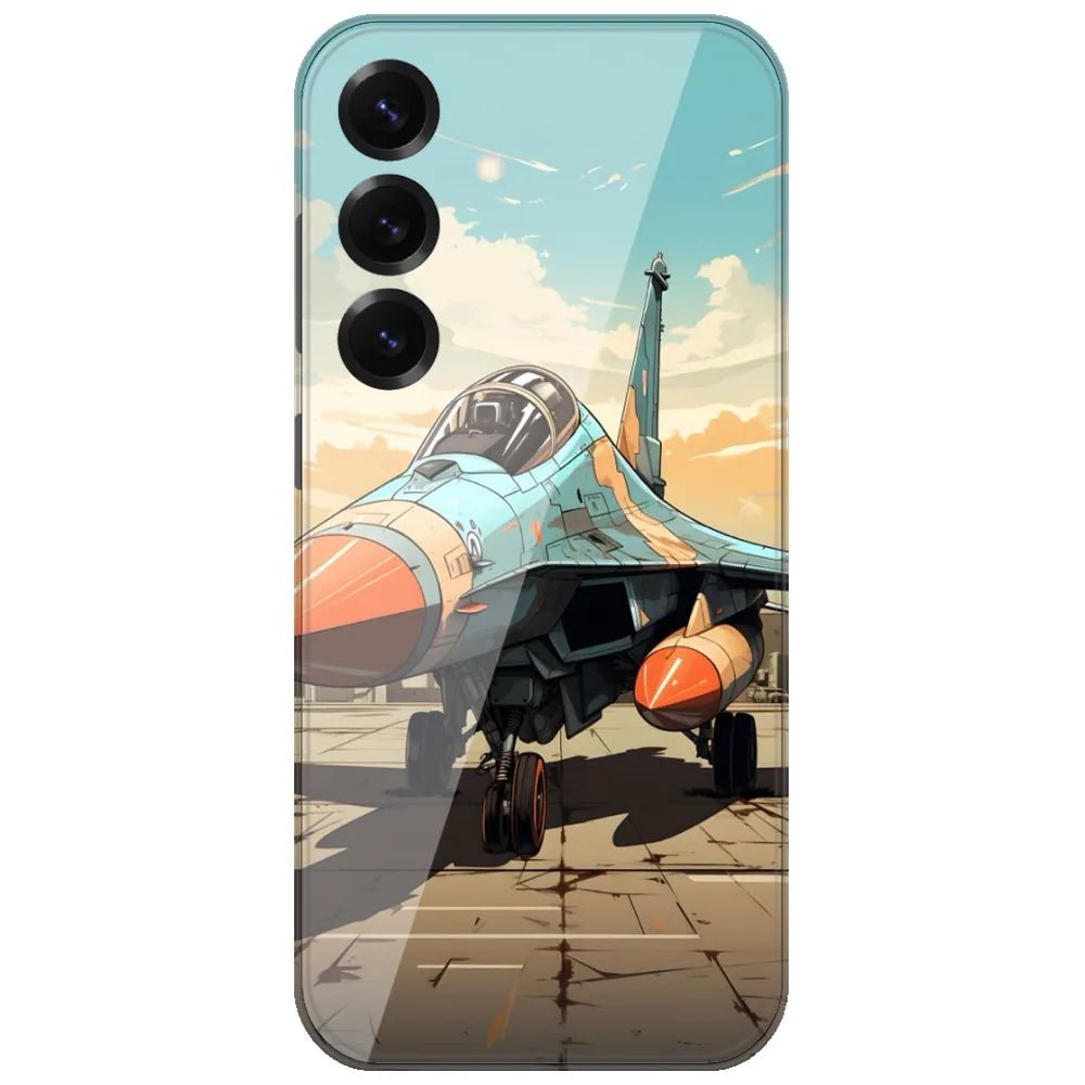 Fighter Jet Runway - Printed Silicone Case for Samsung Galaxy S25 FE