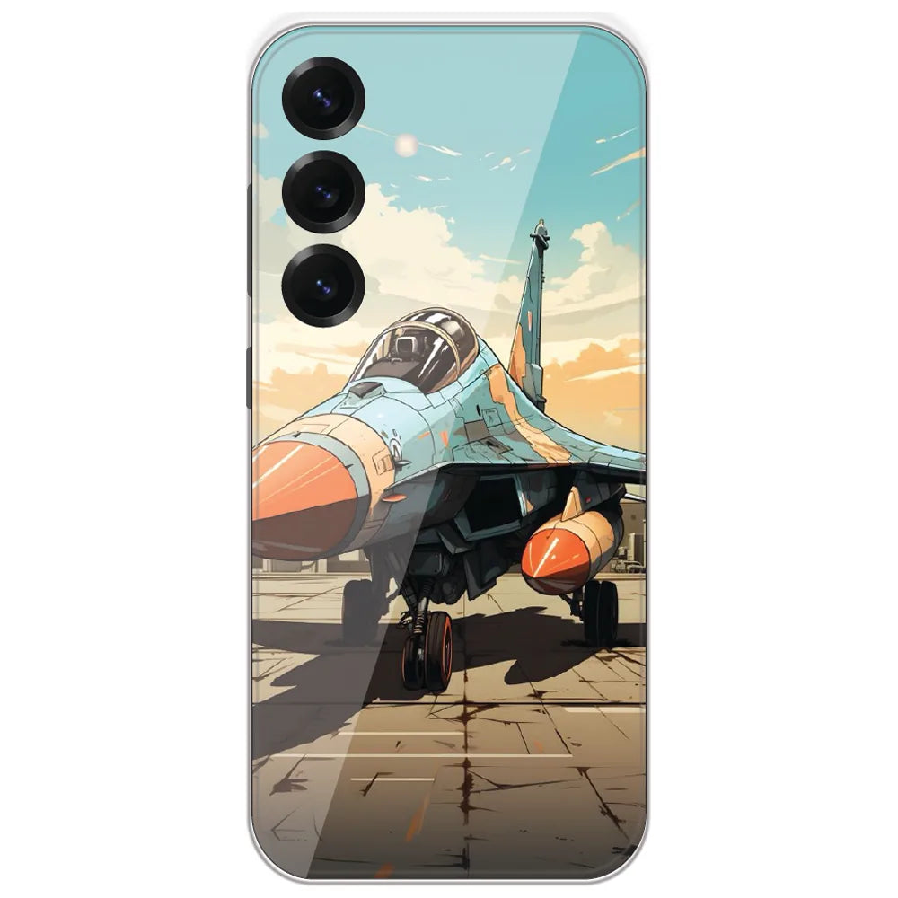 Fighter Jet Runway - Printed Silicone Case for Samsung Galaxy S25