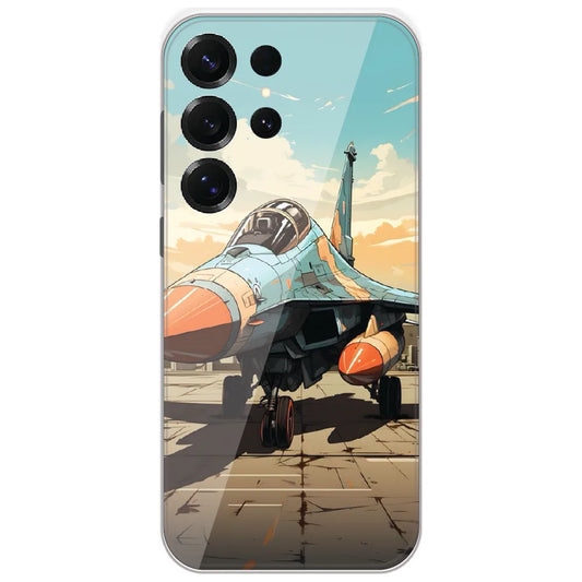 Fighter Jet Runway - Printed Silicone Case for Samsung Galaxy S25 Ultra