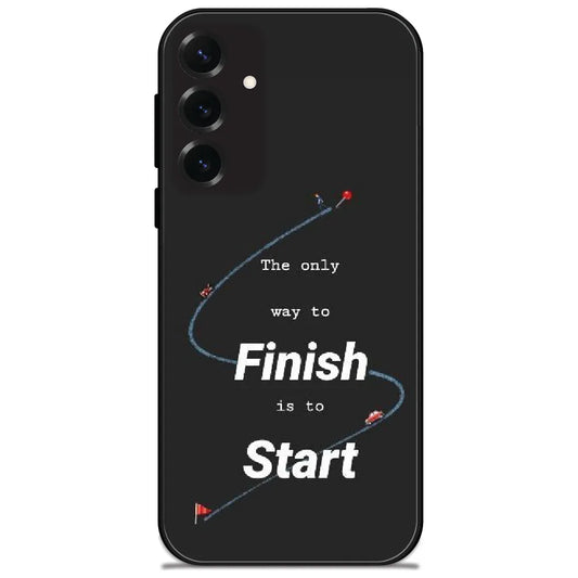 Finish Is To Start - Glossy Metal Silicone Case for Samsung Galaxy S25 Plus