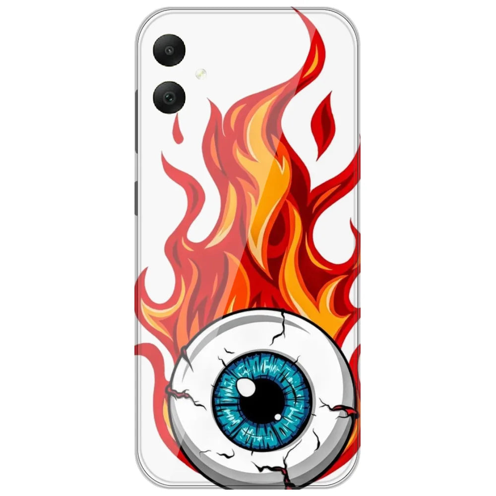 Flaming Eyeball - Printed Silicone Case for Samsung Galaxy A06