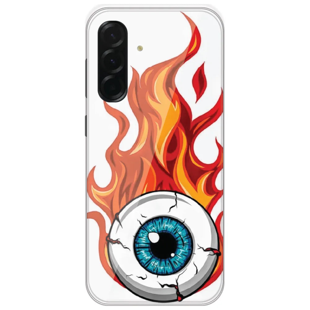 Flaming Eyeball - Printed Silicone Case for Samsung Galaxy A36