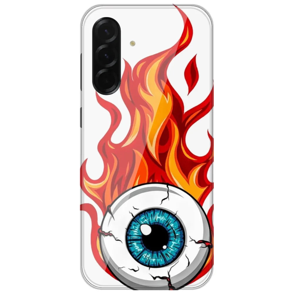 Flaming Eyeball - Printed Silicone Case for Samsung Galaxy A37 5G