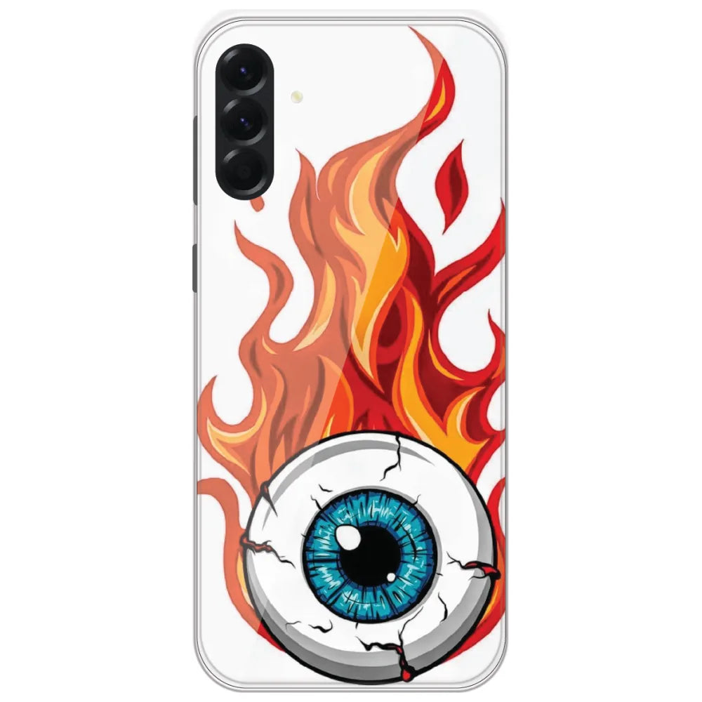 Flaming Eyeball - Printed Silicone Case for Samsung Galaxy A56