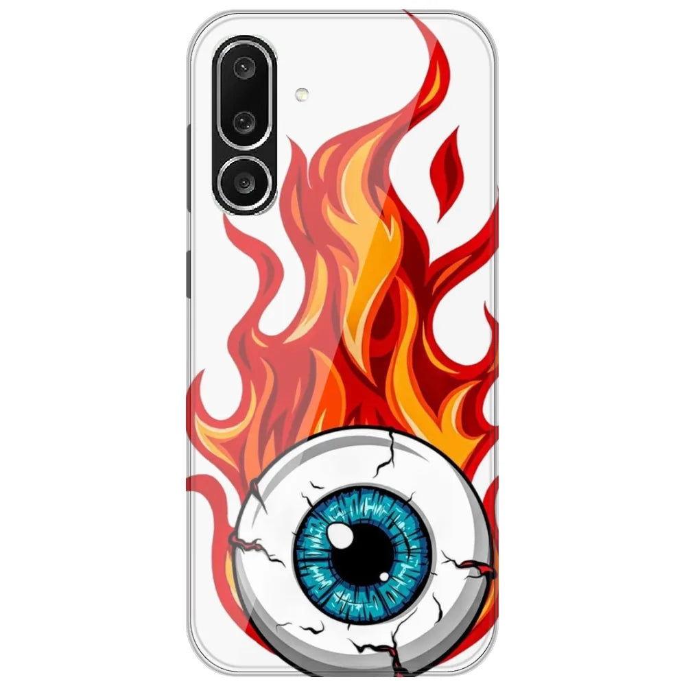 Flaming Eyeball - Printed Silicone Case for Samsung Galaxy M36
