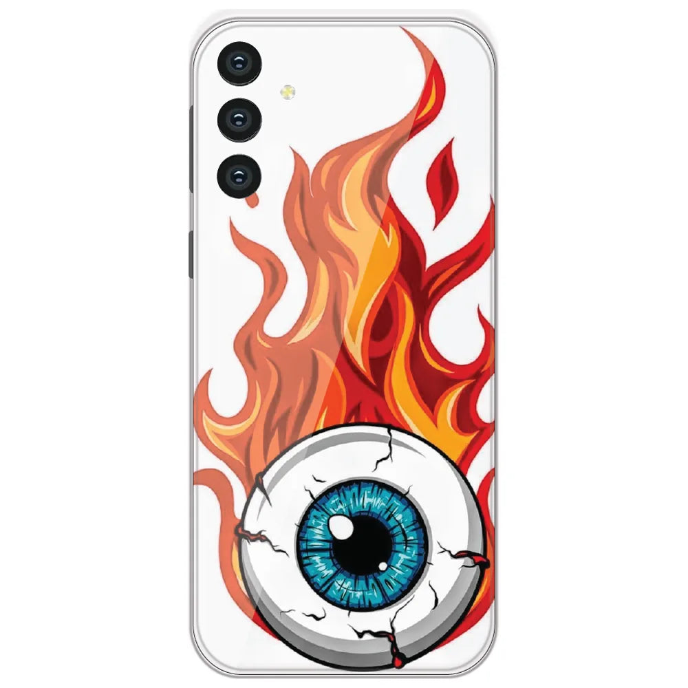 Flaming Eyeball - Printed Silicone Case for Samsung Galaxy S24