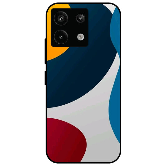 Flowing Shapes - Glossy Metal Silicone Case for Redmi Note 13 Pro 5G