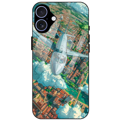 Flying Over City - Glass Case for Apple iPhone 17
