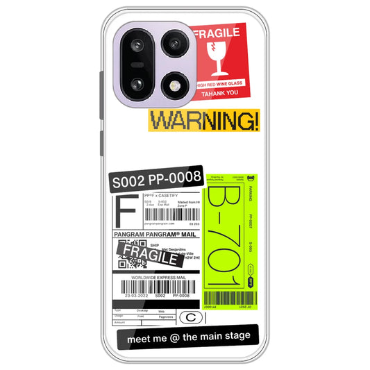Fragile Labels - Clear Printed Silicone Case for OnePlus 15