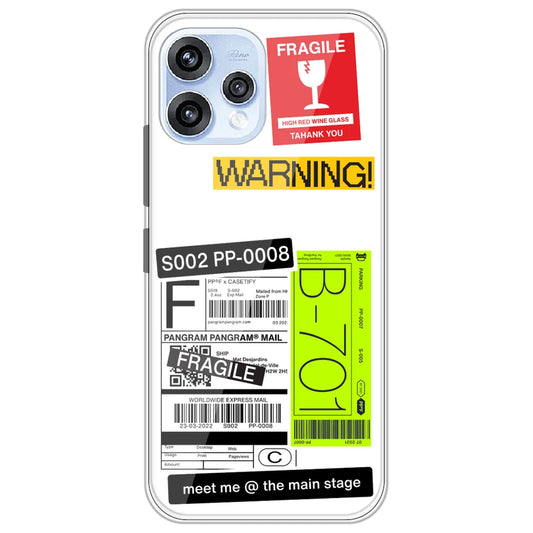Fragile Labels - Clear Printed Silicone Case for Oppo Reno 15
