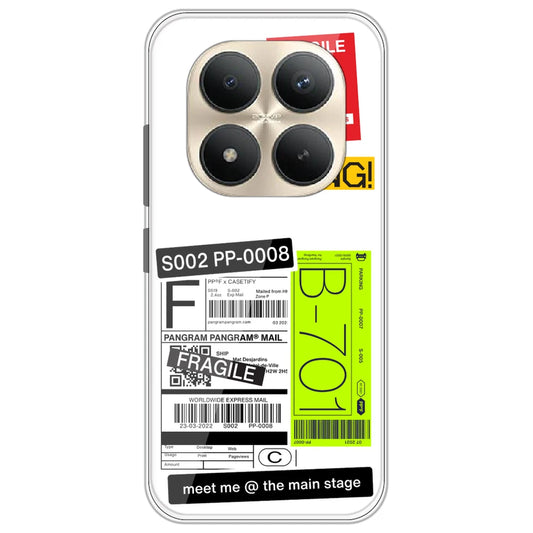 Fragile Labels - Clear Printed Silicone Case for Redmi Note 15 Pro Plus 5G