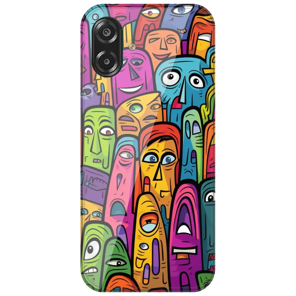 Funky Faces Crowd - Printed Silicone Case for Samsung Galaxy A07 4G