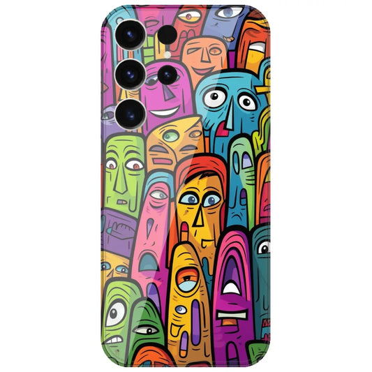 Funky Faces Crowd - Printed Silicone Case for Samsung Galaxy S26 Ultra
