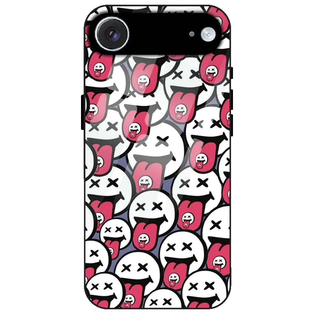 Funny Cartoon Faces - Glass Case for Apple iPhone Air