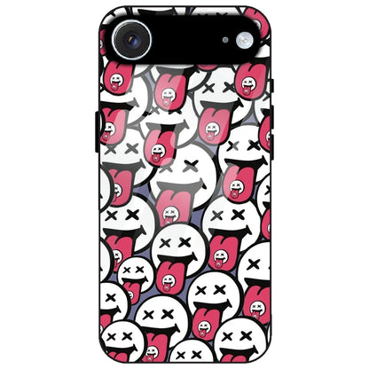 Funny Cartoon Faces - Glass Case for Apple iPhone Air