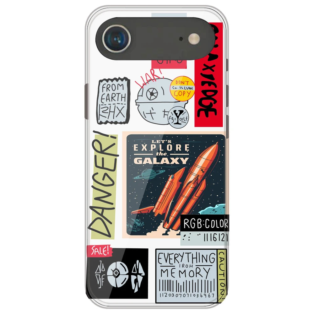Galaxy - Clear Printed Silicone Case for Apple iPhone Air