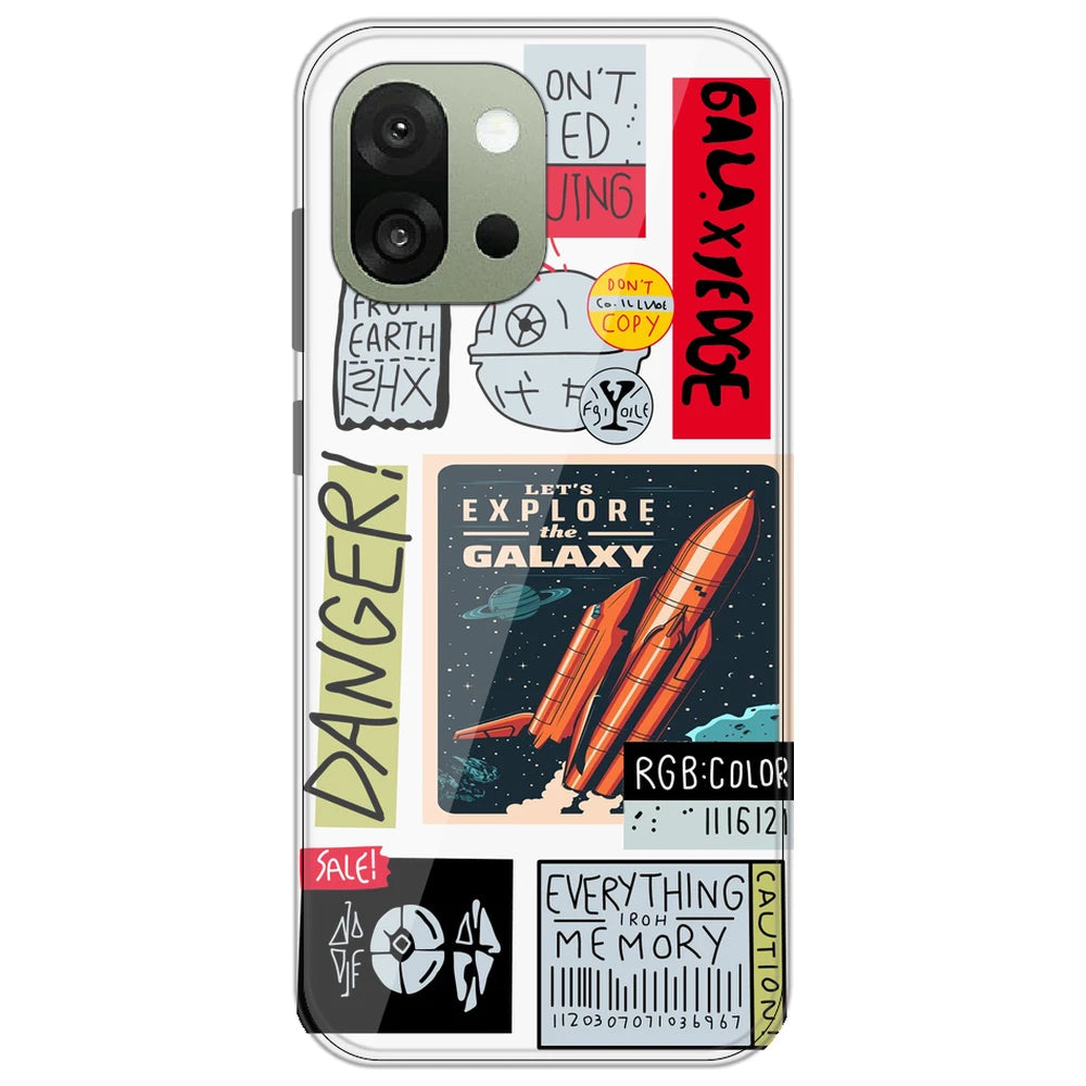 Galaxy - Clear Printed Silicone Case for OnePlus 13s