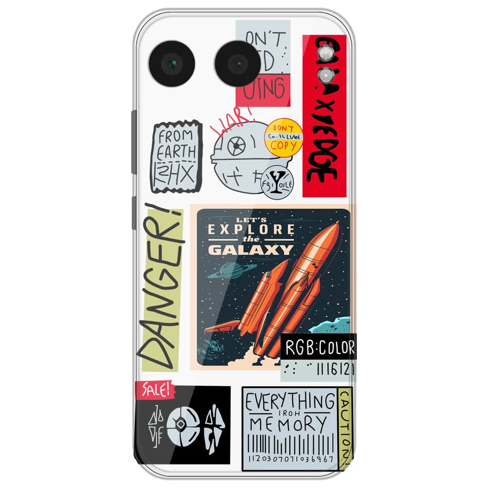 Galaxy - Clear Printed Silicone Case for OnePlus Nord 4