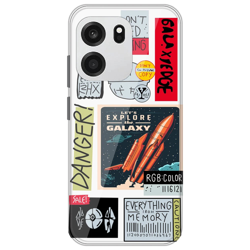 Galaxy - Clear Printed Silicone Case for OnePlus Nord CE 6